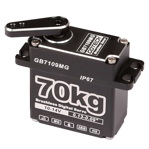 GOTECK 70KG Brushless Digital Servo,High Voltage 14V Metal Gear Waterproof Steering Servo with 25T...