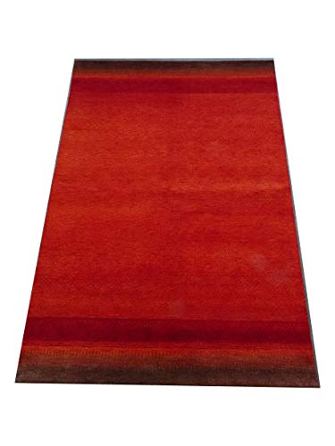 RaumTex Heinrich Gabbeh, Darbha, rot, Orientteppich, handgeknüpft, 100% Schurwolle, Naturfaser (120 x 180 cm) Cover