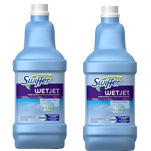 Lot de 2 recharges de solution de nettoyage multi-usage pour serpillère Swiffer Wet Jet - 1,25 l