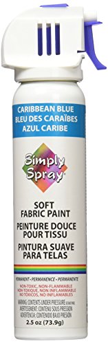 Deval Products SS3801-218M Deval Simply Spray 2-1/2-Ounce Soft Fabric Paint, Caribbean Blue