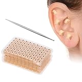 PBAHAUP 1200 Stk akupunkturpflaster, Ohrmassage Aufkleber, Akupressurstift, Ohrsamen Akupunktur, Akupunktur-Ohrsamen, Einweg-Ohrsamen, für Sportler Büroangestellte