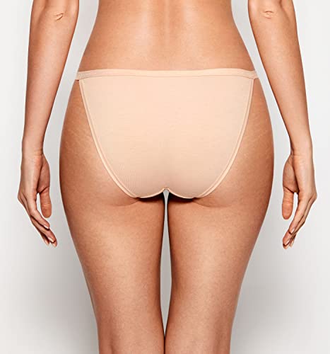Soulvor Natrelax Women's Underwear Low Rise String Bikini Cotton Panties Low Rise Tagless Stretch Panty 5 Pack Classic Small #TOP2