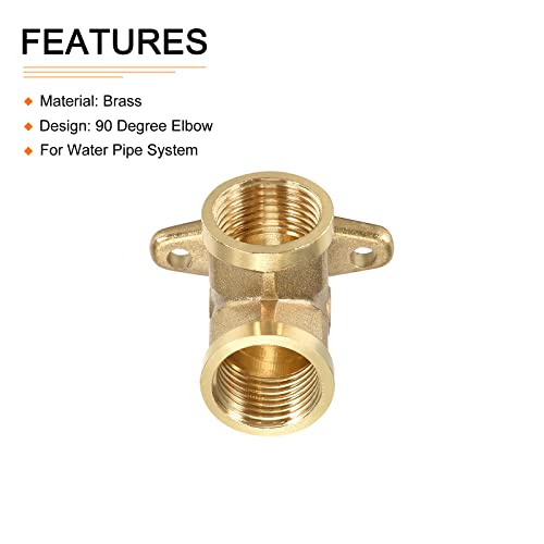 Accesorios de crimpado de codo de latón DTGN G1/2 x G1/2 hembra para tuberías de agua 4