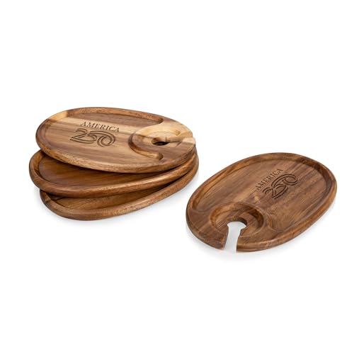 PICNIC TIME America250 Wine Appetizer Plate Set of 4 with