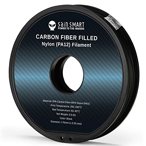Filamento de nailon ePA12-CF de 1,75 mm y 0,5 kg en color negro
