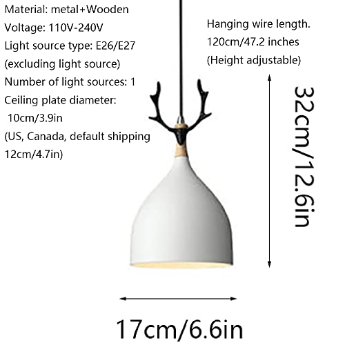 Pendant lighting fixture américain métal lampe suspendue LED pour restaurant