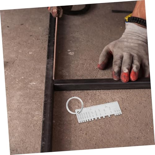 Calibrador de fillete de acero inoxidable POPETPOP, herramienta de medición precisa para soldadores, calibrador de grosor de alambre y verificación de soldadura miniatura 5