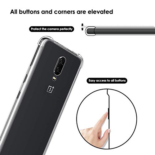 Image of Plus Ultra Clear Slim Shockproof Anti-Slip Grip Soft Transparent Back Cover Case for OnePlus 7