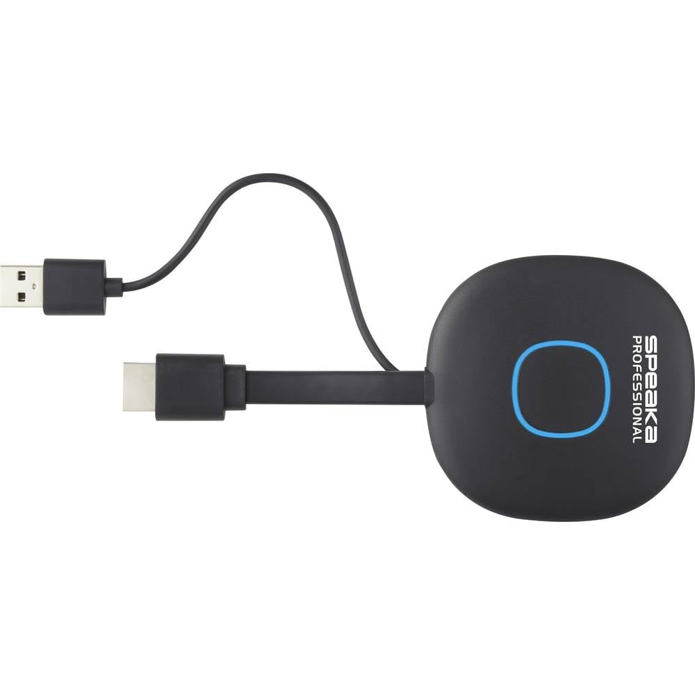 SpeaKa Professional SP-VShare Drahtloses 4K UHD Präsentationssystem 4fach Multi Viewer, Digital Whiteboard-Funktion, SI