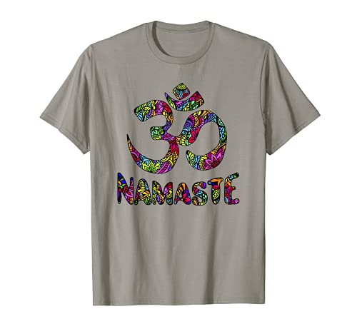 Namaste Meditación Budismo Om Gráfico Aum Yoga Diseño Zen Camiseta