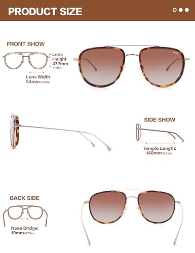 BIRCEN Acetate Polarized Sunglasses for Women: UV Protection Shades - Vintage Frame Aviator Sun Glasses for Vacation Beach4