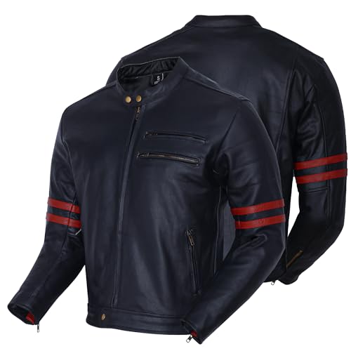 Bikers Gear The Rocker motocyklowa czarna skórzana kurtka