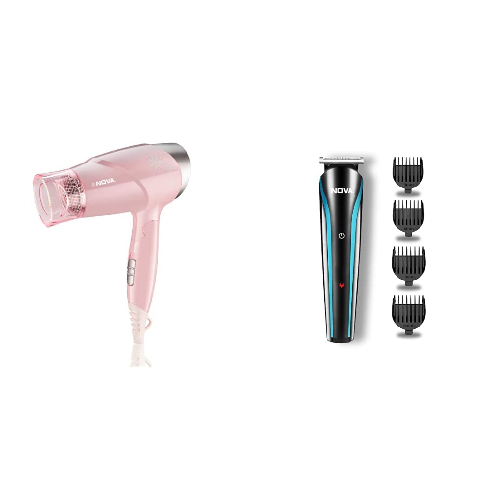 Nova NHP 8202 Premium 1400 Watts Hot and Cold Foldable Hair Dryer