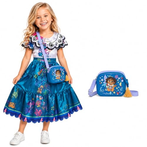 Disney Encanto Mirabel Dress for Kids - Bundle with Mirabel Madrigal Costume for Girls Ages 3 and Up Plus Purse | Encanto Halloween Outfit Size 4-6X