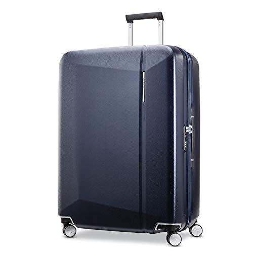 Samsonite Etude Hardside Luggage with Spinner Wheels, Dark Navy, Checked-Medium 28-Inch