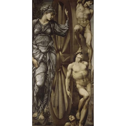 Impression giclée Edward Burne-Jones Roue de la fortune toile 61x45.7 cm