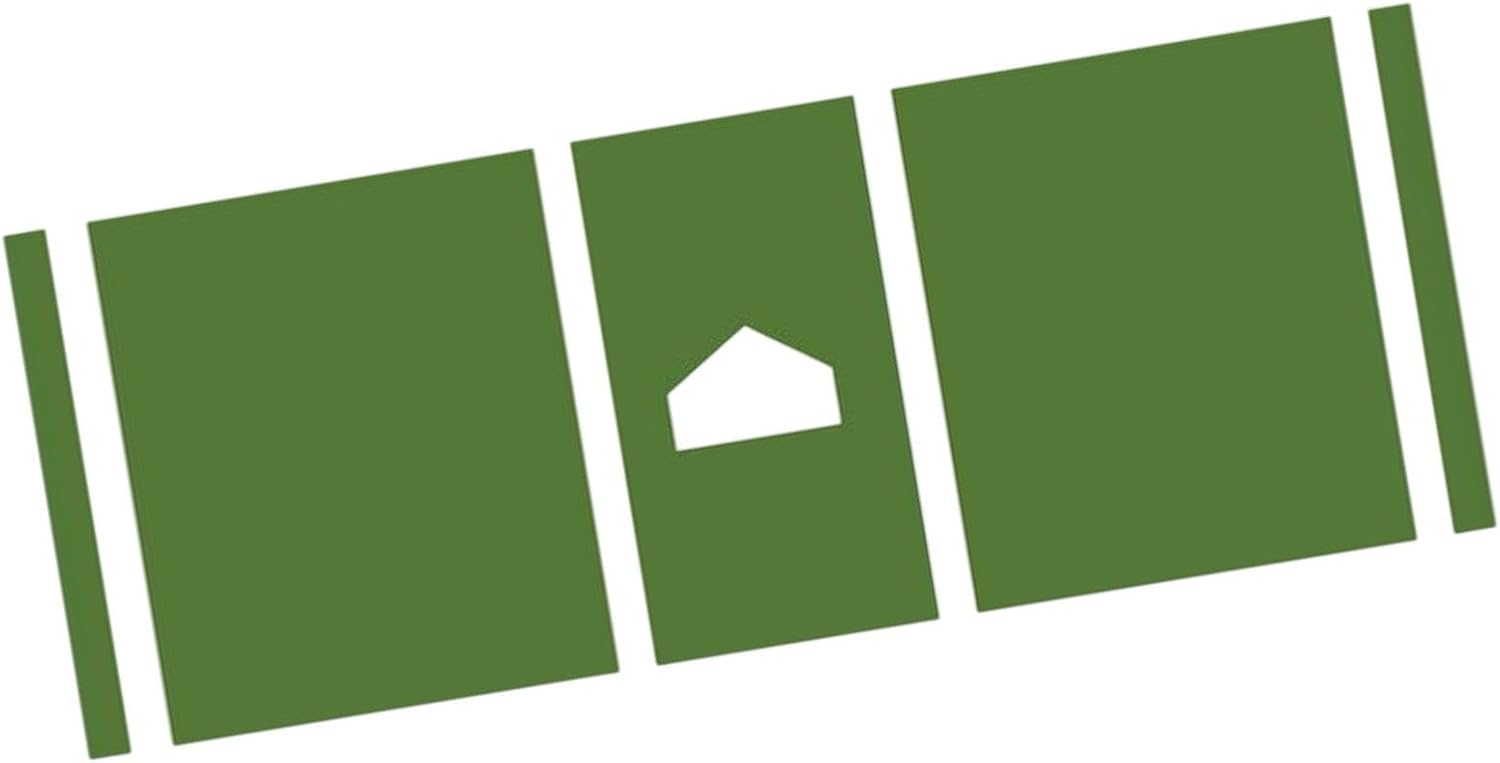 Baseball Hitting Mat Anti Slip Batting Cage Mat Sports Exercise Pad 55.12x35.43 Inch Baseball Batting Mat for Training Pitching- Green