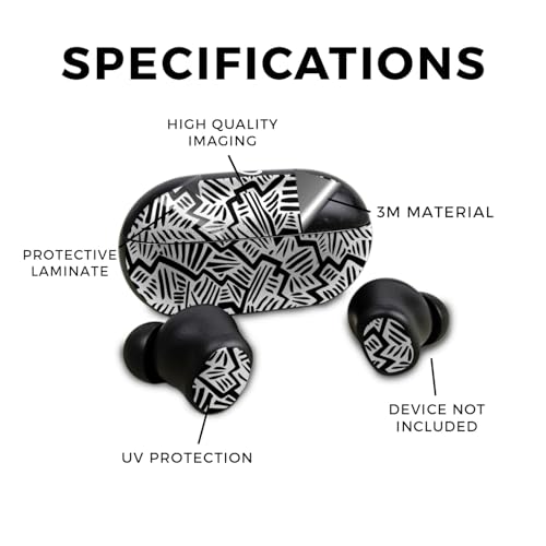 Image of Skin Compatible with Beats Solo Buds - Abstract Black - Premium 3M Vinyl Protective Wrap Decal Cover - Easy to Apply | Crafted in The USA by MightySkins