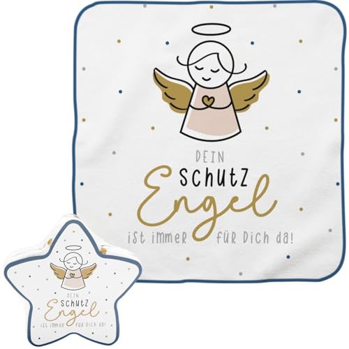 Gruss & CO Zauberhandtuch Dein Schutzengel | kleines Handtuch, Gästehandtuch, in Form gepresst, 30 cmx 30 cm, Baumwolle | Geschenk, lustige Überraschung | 74413
