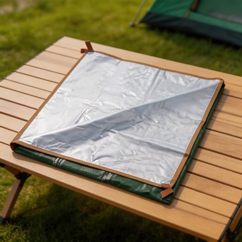 Bâche imperméable en polyéthylène 2,4x2,4 m avec coins renforcés - 4