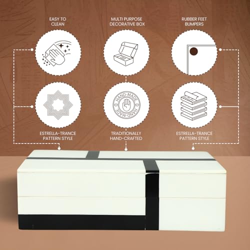 Boîte de rangement pour bijoux sur coiffeuse design mosaïque moderne - 4