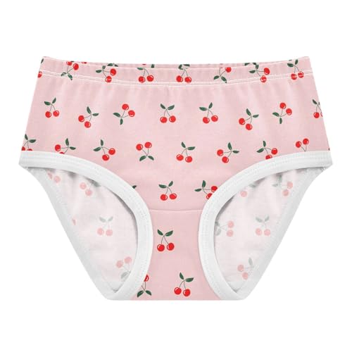 Girls' Underwear Pink Cherry Cotton Stretch Comfort Toddler Panties - Main Image