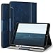 Produktbild Antbox iPad 9.7 Zoll 2018/2017 Hülle mit Apple Pencil Halter Auto Schlaf/Wach Funktion PU Ledertasche Schutzhülle Smart Cover für iPad 9.7 Zoll 2018/2017 (Blau)