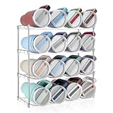 Stackable Water Bottle Organizer, Large Compartment Water Bottle Holder for Stanley 40 oz Tumbler, Kitchen Storage Organizer for Stanley Cup Accessories, Tumbler Organizer Wine Rack - Hold 16 Bottles