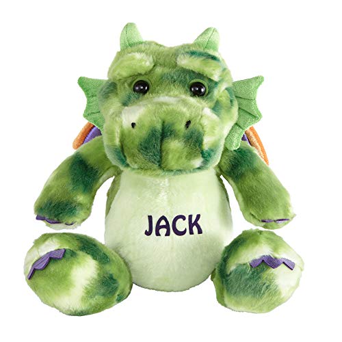 Let's Make Memories Personalized Legendary Friends Plush - Stuffed Animal - Cuddly Toy for Kids - Green Dragon - Customize with Any Name