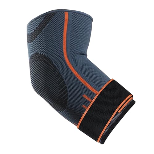 VITTO Ellenbogenbandage – Ellenbogen bandagen Herren und Damen – am besten als Tennisarm Bandage, Golfarm Bandage oder Kraftsport (M, Grau mit Riemen)
