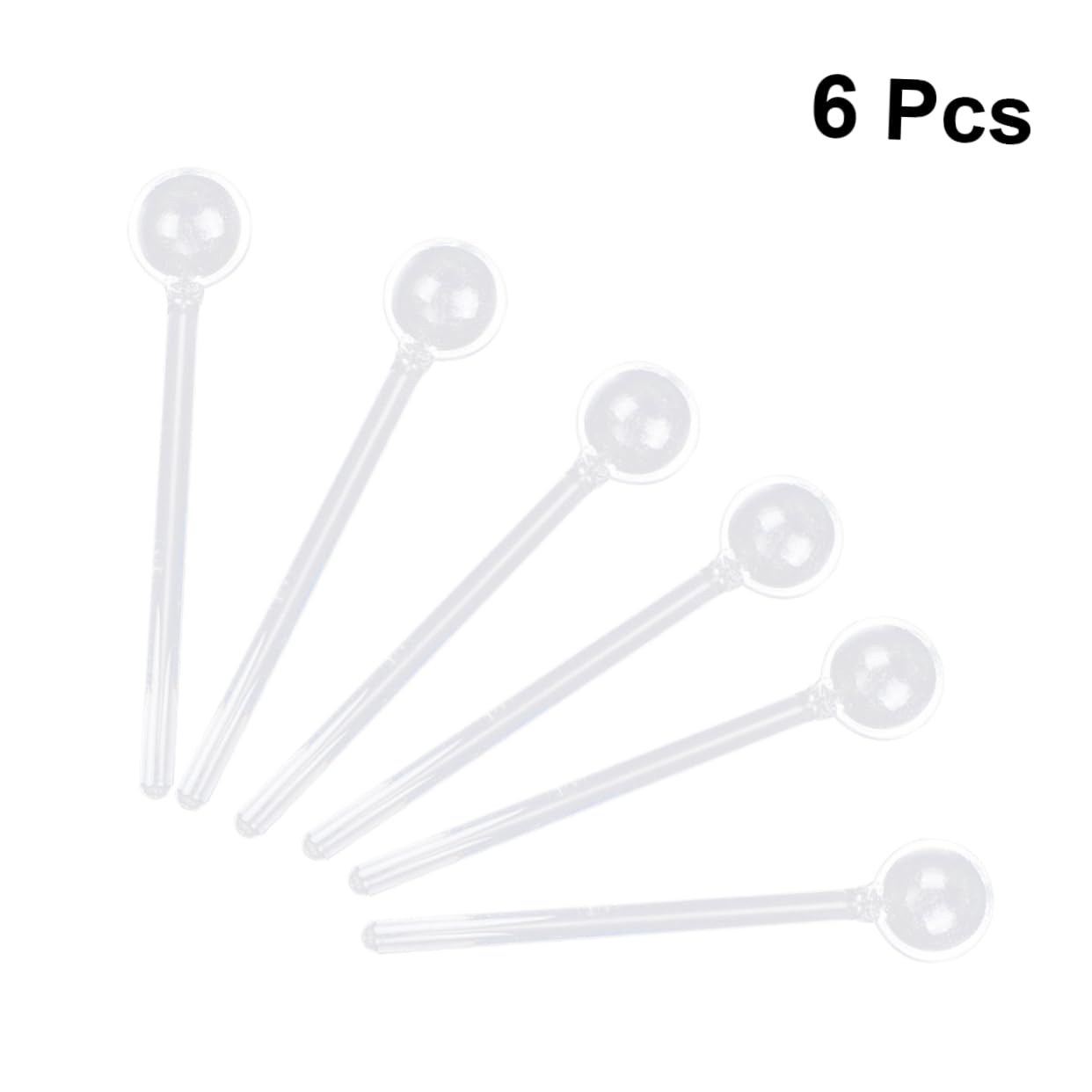 TOPBATHY 18piezas Cucharas De Café De Mango De Cucharas De Transparentes Para Casa y Cocina