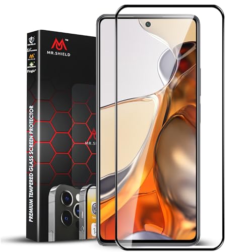 Image of Mr.Shield Top-Notch HD+ Tempered Glass Screen Protector Guard for Xiaomi 11T Pro, 11T, 11i and 11i Hypercharge (6.67 Inch), 9H Hardness, Military Grade Protection, Easy Installation kit