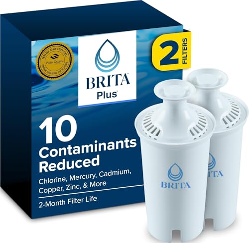 Brita Plus Replacement Water Filter, For Pitchers and Dispensers, 2 Pack