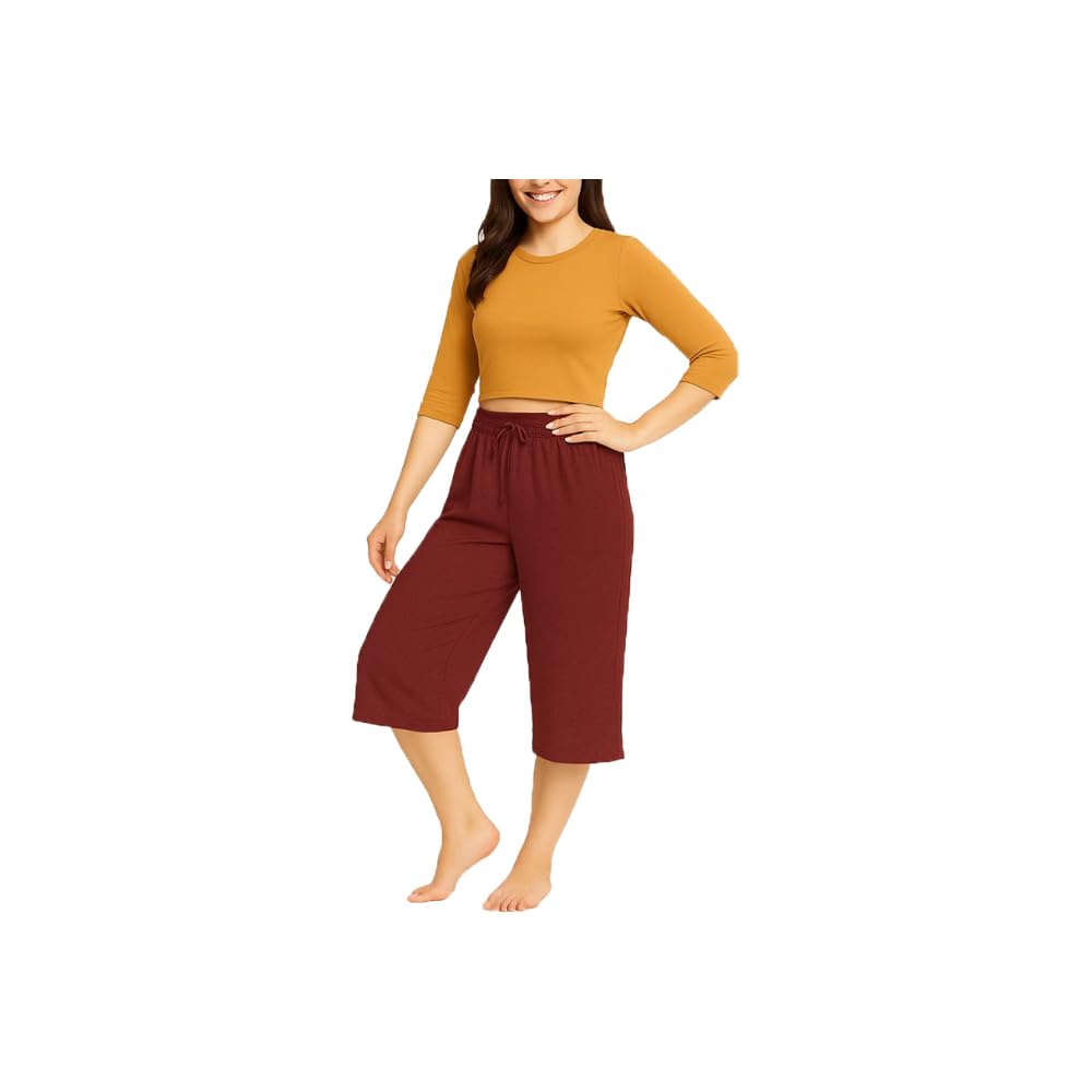 brand flex Women's Cotton Plain Loose Fit Yoga Pants Single Pack-picture-46