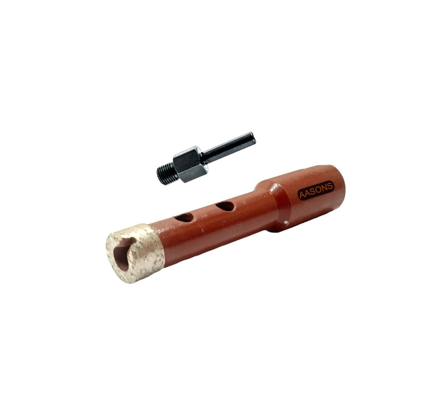 AASONS 10mm Angle Grinder/Drill Machine Diamond Core Bit Hole Saw Masonary Cutter Drill Wet Use Choice Of Sizes 6.5 to 75mm For Ceramic, Tiles, Concrete, Stone, Glass, Brick Walls, Marble, Granites