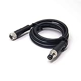 Elecbee M8 4 Pin Serial Cable 180 Degree Male to Female Plug Connector for Cable 24AWG 2M Female to Male 180 Degree 4 Pin M8 Connector