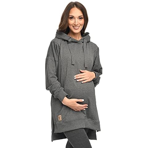 MijaCulture Aurelia M011 Maternity Fashion 2-in-1 Nursing Jumper and Maternity Jumper, graphite, S/M Cover