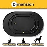 Conlun Napfunterlage Hund,1,2cm Hohe Ränder Futtermatte Katzen zur Vermeidung von Verschüttungen,BPA-Freie Silikonmatte mit Rand Gummi-Hundenapf Unterlage für Futter-und Wassernäpfe(Schwarz,48x30cm)HS