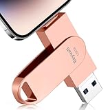 【アプリ不要・令和7年限定版 】128GB usbメモリ 写真保存 直接usbに写真を移す4in1 フラッシュドラメモリ IOS Android PC 人気 USB 両面挿しスマホ USB メモリー iPad USB Phone対応 フラッシュドライブ Android パソコン対応 アイフォン用 USBメモリ phoneの写真 を パソコン に 取り込む 容量不足解消(128GB-ピンク)