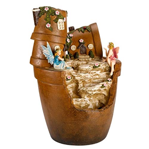 Smart Solar Elvedon Fairy Plant Pot Garden Water Feature Fountain