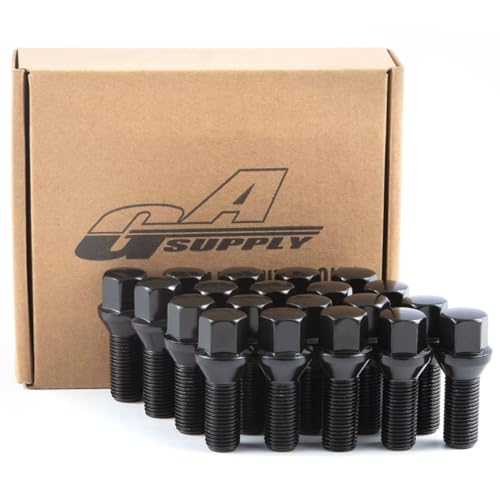 GAsupply M14x1.5 28mm Shank Lug Bolts, 17mm Hex Conical Seat, 20pcs