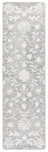Tapete Safavieh Metro 2'3" x 8', Gris y Marfil, Lana miniatura 2