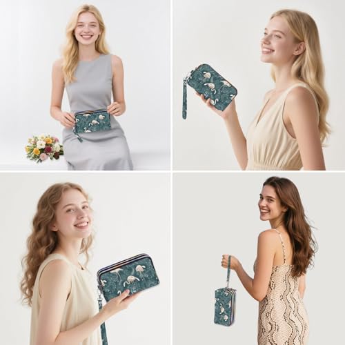 Image of BIAOTIE Large Capacity Wristlet Wallet - Women Printed Nylon Waterproof Handbag Clutch Purse