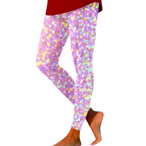 Pantalones casuales para mujer slim fit con estampado de festival brillante de moda actual