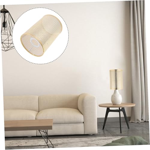 Pantalla de lámpara tejida con bambú artesanal para una mesa elegante 7