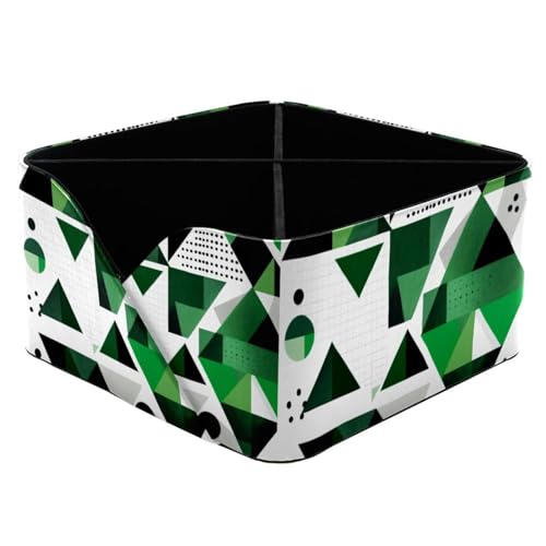 Organiseur géométrique vert au design abstrait pour accessoires