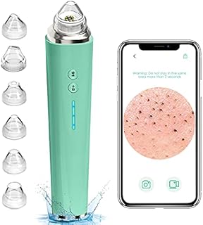 Blackhead Remover, WiFi Visible Pore Vacuum Facial Pore Cleanser with HD Camera Pimple Acne Comedone Extractor Kit with 6 Suction Heads USB Electric Black Head Suction Tool