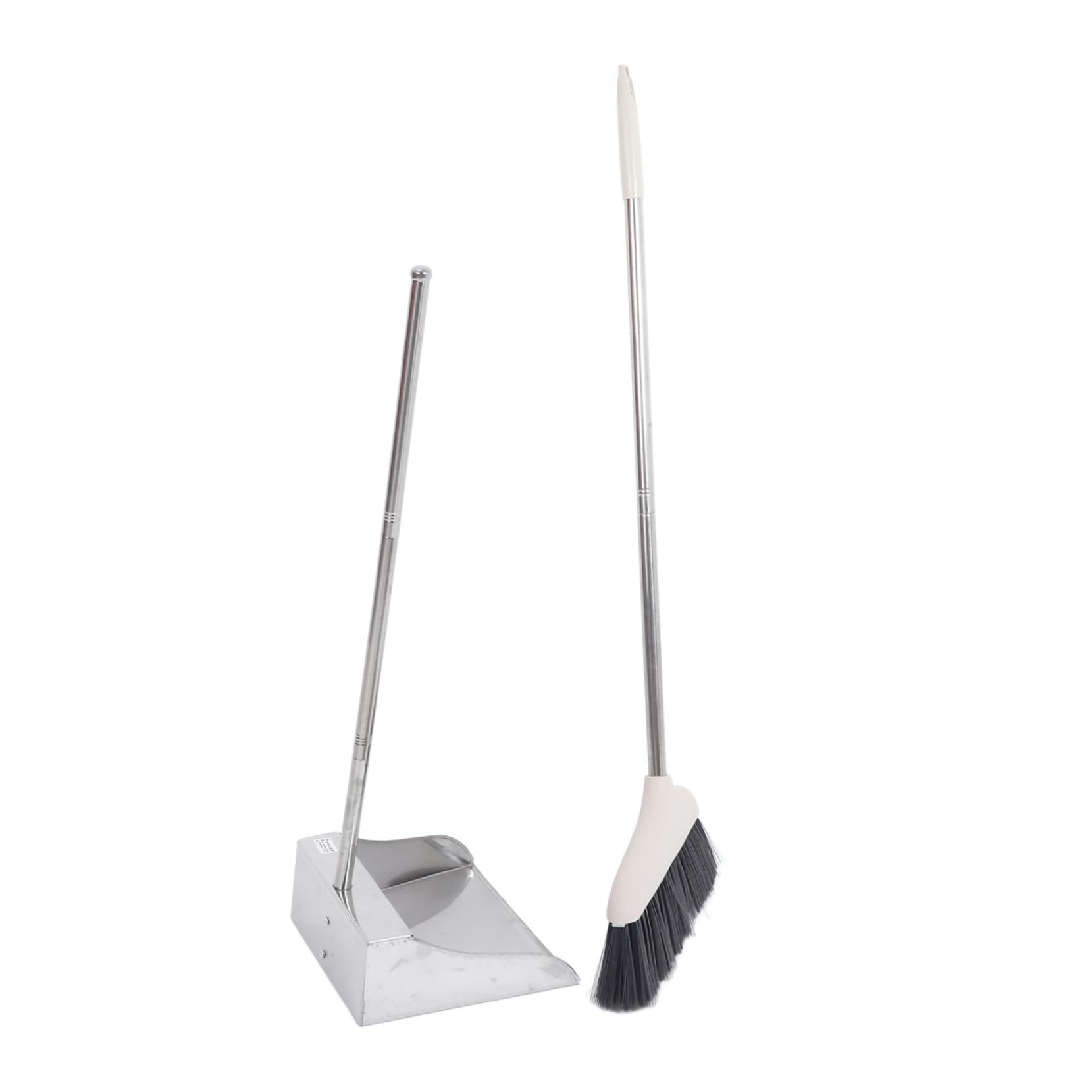 Teiliges Kehrset mit Langem Edelstahlgriff Ergonomisch Gebogene Kehrschaufel und Besen für Effiziente Bodenreinigung rutschfest Langlebig für Küche Büro und Haushalt