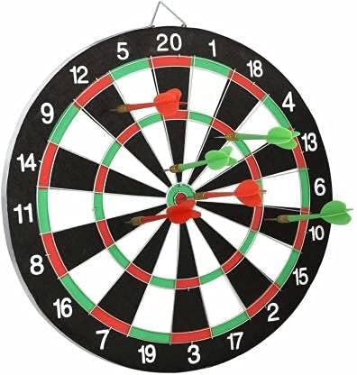 Genric Dart Board Double Faced 12 INCH Wooden for Kids and Adults Indoor Outdoor Game
