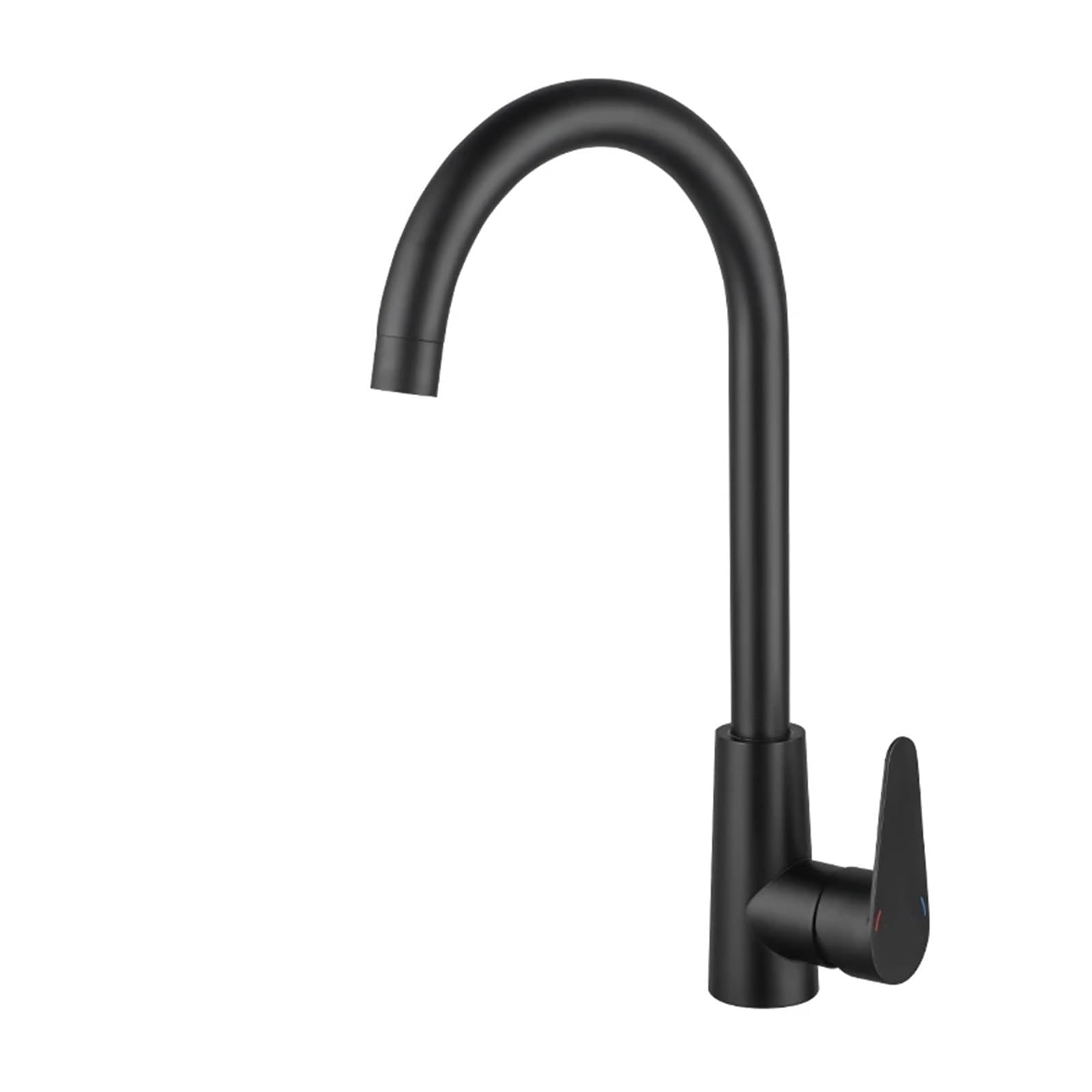 Robinet de cuisine en acier inoxydable noir rotatif mitigeur eau chaude froide